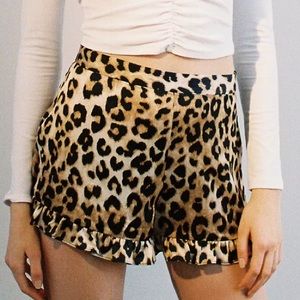 Urban Outfitters Leopard Print Flutter Short